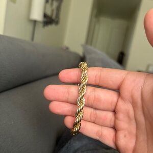 10mm gold rope bracelet